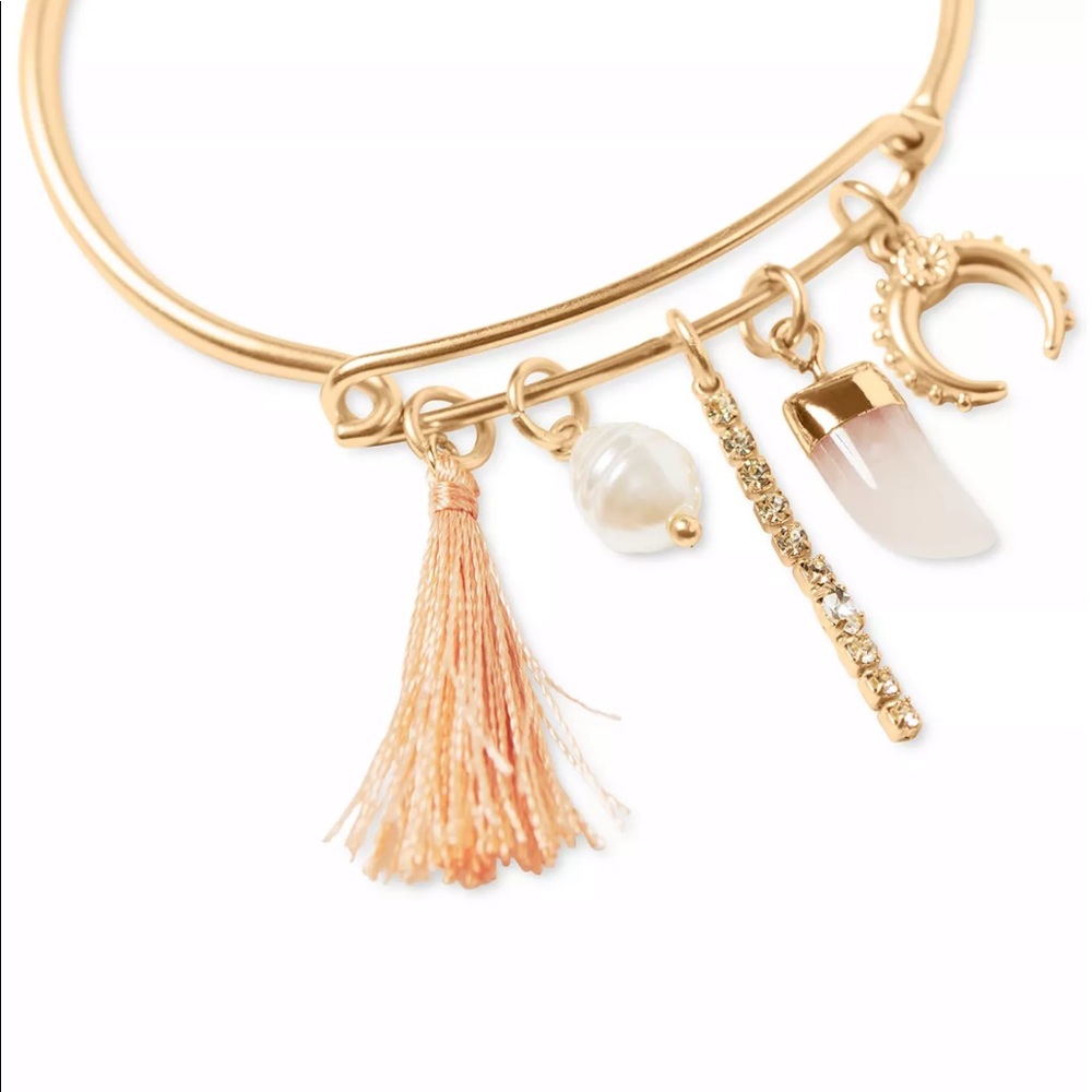 ‼️last call‼️Lucky Brand Gold-Tone Mixed Charm Bangle Bracelet🧿GTG🧿 - Picture 5 of 5